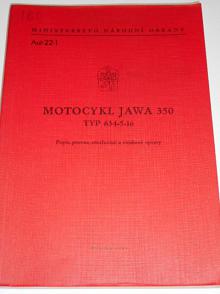 JAWA 350 634-5-16 - popis, provoz, ošetřování, vojskové opravy - 1981 - Aut-22-1