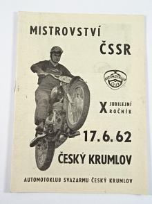 Český Krumlov - Mistrovství ČSSR - 17. 6. 1962 - program