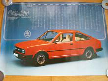 Škoda Garde - plakát - kalendář 1983 - AZNP Mladá Boleslav