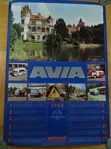 Avia - plakát - kalendář 1983 - Motokov