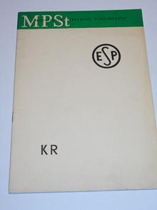 ESP - KR katalog kabelových rozdělovačů 49015 a, 49015 b, 49015 c, 49015 d, 49015 e, 49015 f - 1957
