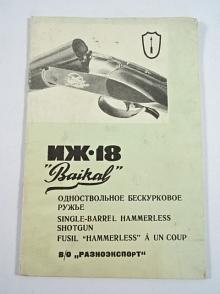 IŽ-18 Baikal -single - barrel hammerless shotgun - Brief Instructions