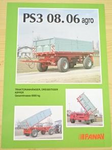 PANAV - PS3 08.06 Agro - Traktoranhänger, Dreiseitiger, Kipper - prospekt