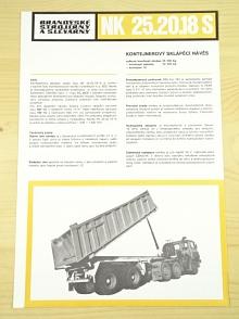 BSS - NK 25.20.18 S - kontejnerový sklápěcí návěs - 1970 - prospekt - Tatra