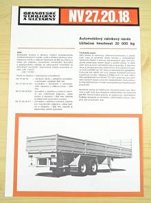 BSS - NV 27.20.18 - automobilový valníkový návěs - prospekt