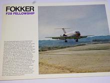 Fokker F 28 Fellowship - prospekt - 1970