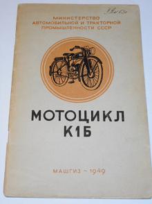 Motocykl K1B - KMZ - návod k obsluze - 1949 - rusky
