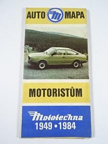 Mototechna - 1949 - 1984 - automapa - Škoda Garde - ilustrace Vladimír Bidlo