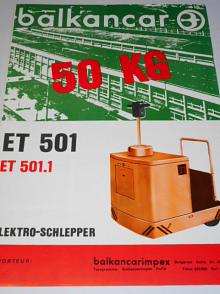 Balkancar ET 501 ET 501.1 Elektro-Schlepper - prospekt