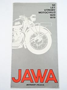 JAWA - 50 let výroby motocyklů 1929-1979 - Motokov - prospekt