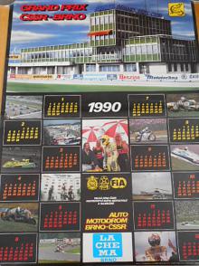 Grand Prix ČSSR Brno - 1990 - plakát - klendář