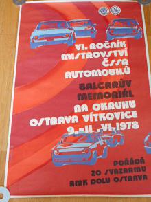Balcarův Memoriál - VI.ročník mistrovství ČSSR 1978 - plakát