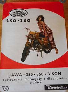 JAWA 250, 350 Bison - Bizon - plakát - Mototechna