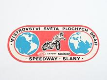Mistrovství světa plochých drah - Speedway - Slaný - JAWA - Motokov - samolepka