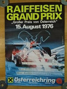 Raiffeisen Grand Prix - Grosser Preis von Österreich - 15. August 1976 - plakát