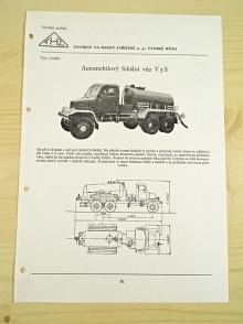 Praga - THZ - automobilový fekální vůz V3S - katalogový list - 1960
