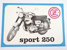 ČZ 250 typ 471-0 sport - prospekt - 1974