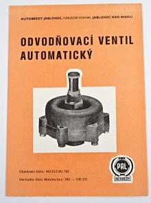 PAL autobrzdy - odvodňovací ventil automatický - 1987