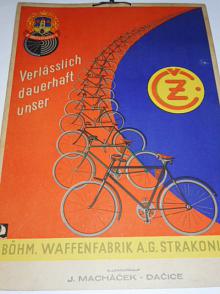 ČZ - Verlässlich dauerhaft unser - jízdní kala - papírová reklama