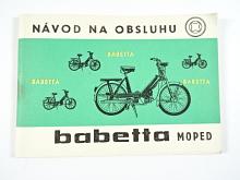 Babetta typ 28 - moped - návod na obsluhu a údržbu - 1970 - JAWA