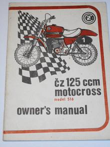 ČZ 125 typ 516 motocross - owner´s manual - 1983