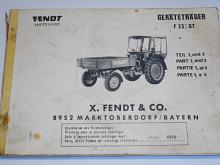 Fendt - Geräteträger F 231 GT - katalog náhradních dílů - 1979