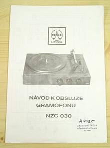 Tesla - návod k obsluze gramofonu NZC 030