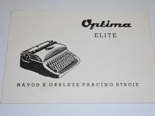 Optima Elite - návod k obsluze psacího stroje - 1958