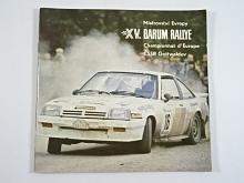 XV. Barum Rallye 1985 - Mistrovství Evropy - Gottwaldov - program + plakát