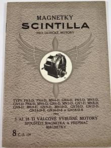 Scintilla - magnetky pro letecké motory - 1929