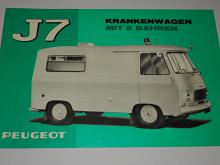Peugeot J7 - Krankenwagen mit 2 Bahren - prospekt - 1967