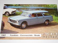 Peugeot 404 - Familiale - Commerciale - Break - prospekt - 1967