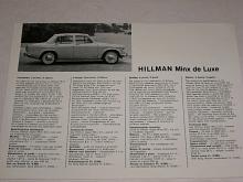 Hillman Minx de Luxe - prospekt