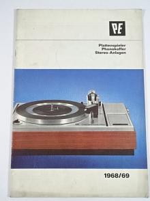 PE - Plattenspieler Phonokoffer Stereo-Anlagen 1968/69 - prospekt - Perpetuum - Ebner