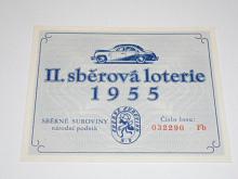 Sběrné suroviny - II. sběrová loterie 1955 - los