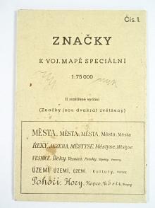 Značky k vojenské mapě speciální 1:75000