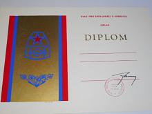 Svazarm - Svaz pro spolupráci s armádou - diplom