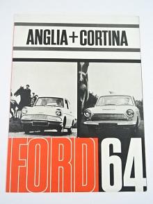 FORD 64  - Anglia + Cortina - prospekt - 1964