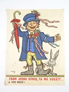 Znám jednu dívku, ta má dukáty... A víte proč? - leták Sběrné suroviny - 1967 - Neprakta