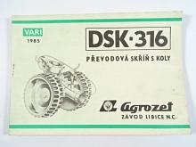 DSK-316 převodová skříň s koly - VARI - popis, návod, seznam dílů - 1985