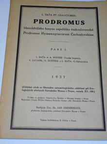 Prodromus blanokřídlého hmyzu republiky Československé - Prodromus Hymenopterorum Čechoslovakiae - L. Baťa - 1937