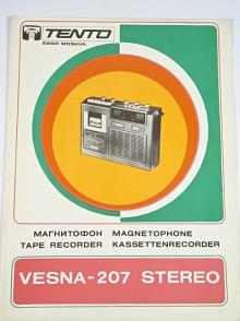 Vesna-207 Stereo - magnetofon - prospekt - 1985 - Tento, SSSR, Moskva