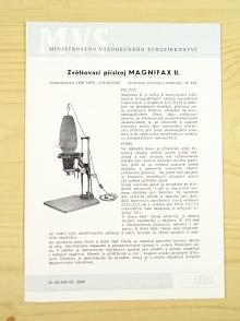 Meopta - zvětšovací přístroj Magnifax II. - prospekt - 1959