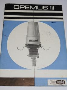 Opemus III zvětšovací přístroj - návod k obsluze - 1969 - Meopta