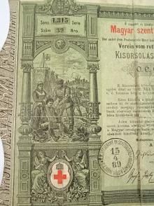Magyar szent korona országainak vörös - kereszt egylete - Kisorsolási Kötvény - Prämien Schuldverschreibung - 1882