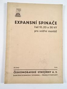 Praga - expansní spinače řad 10, 20 a 30 kV pro vnitřní montáž - 1942 - Českomoravské strojírny a. s.