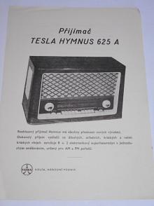 Tesla Hymnus 625 A - přijímač - prospekt