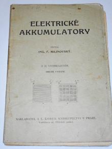 Elektrické akkumulatory - F. Milinovský - 1923