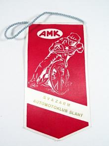 Mistrovství světa plochých drah jednotlivců - Slaný 22. 4. 1978 - Motocycles JAWA - Motokov - AMK - Svazarm Automotoklub Slaný - vlaječka
