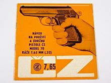 ČZ - návod na použití a údržbu pistole ČZ model 70 ráže 7,65 mm (.32)